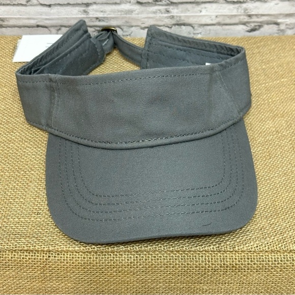Time and Tru Women's One Size Grey Twill VISOR Hat Adjustable Sun Cap NEW - Picture 5 of 8